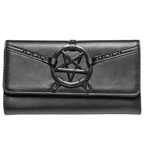 Blackcraft Cult Pentagram Harness Clutch Wallet Black NEW Zipper Broken READ